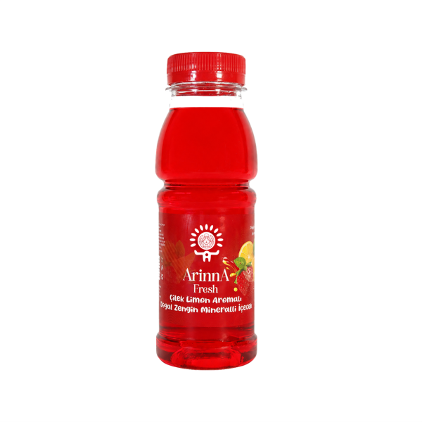 ArinnA Fresh Çilek Limon Aromalı Doğal Zengin Mineralli İçecek 250 ml